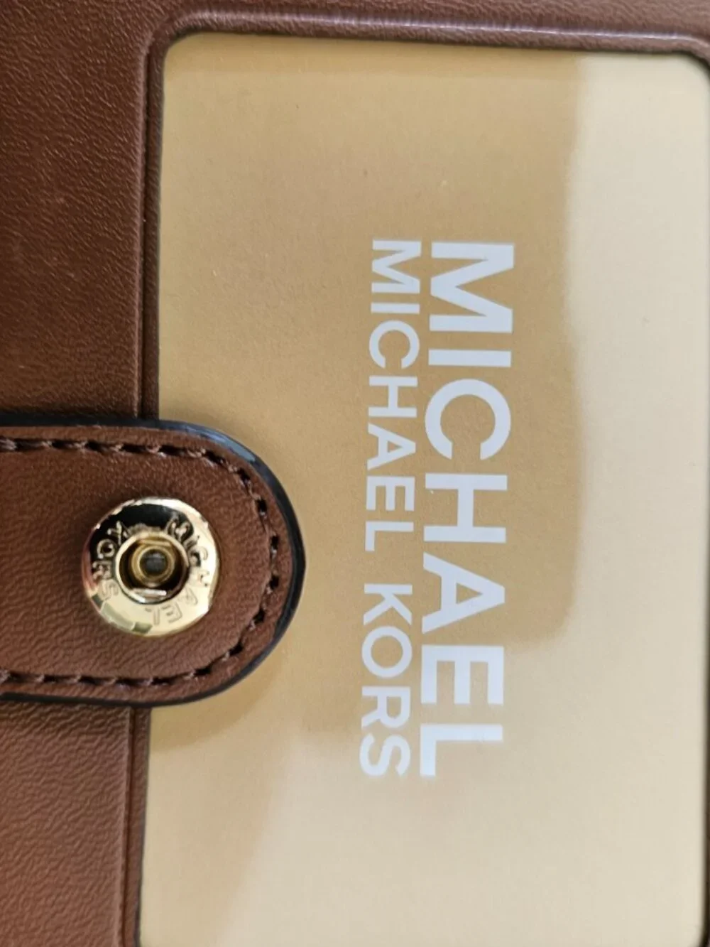 NWT Michael Kors Jet Set Brown Signature Medium Slim Bifold Wallet $98